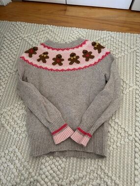 Cozy Women's Pink & Taupe Gingerbread Yoke Sweater
